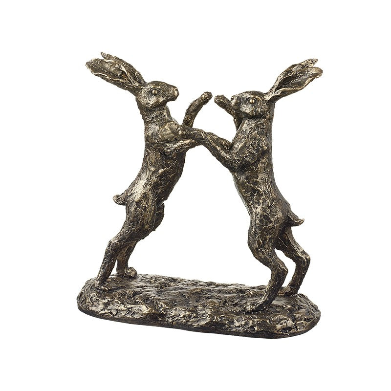 Boxing hares ornament