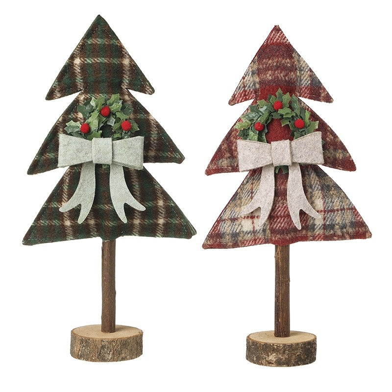 Small tartan Christmas trees