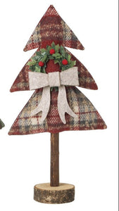 Small tartan Christmas trees