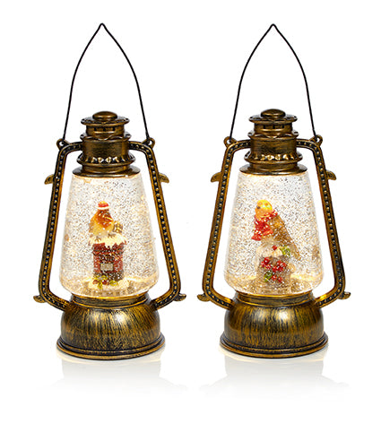 24cm Robin Water Spinner Lantern