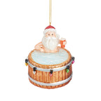 Santa in a hot tub hanging dec