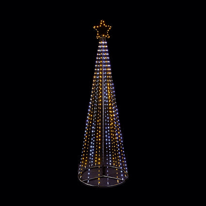 FlexiBright light up pyramid tree with star topper