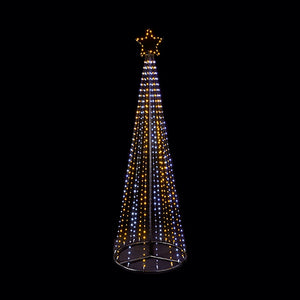 FlexiBright light up pyramid tree with star topper