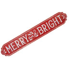 Merry and bright red & white sign