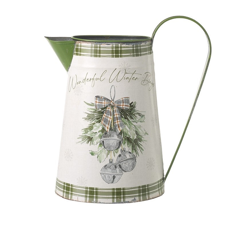 Tartan bows and bells 'Wonderful Winter' jug