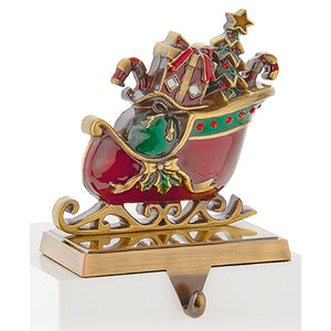 16cm Traditional sleigh stocking holder