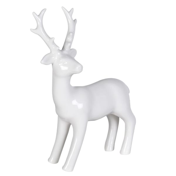 White porcelain stag ornament