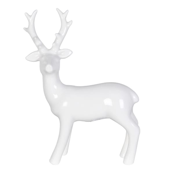 White porcelain stag ornament