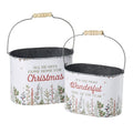 Christmas printed buckets