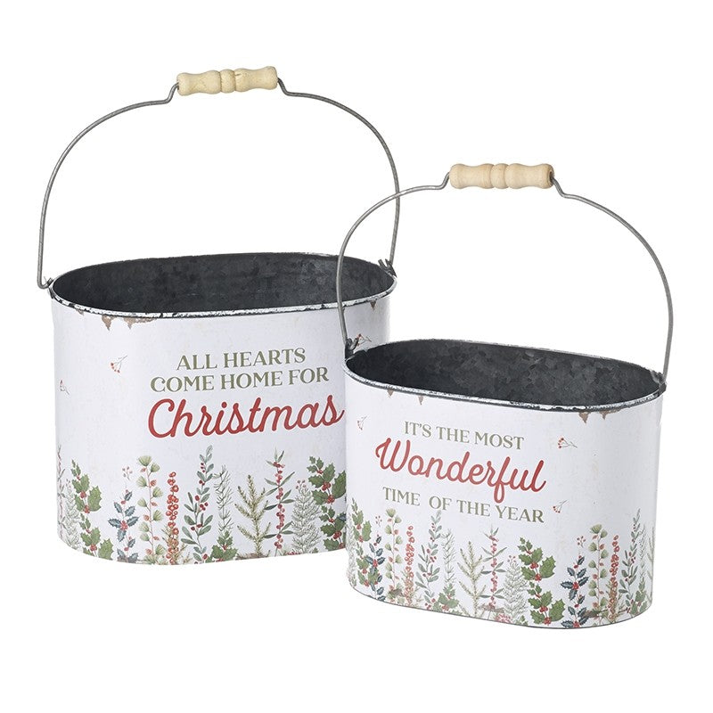 Christmas printed buckets
