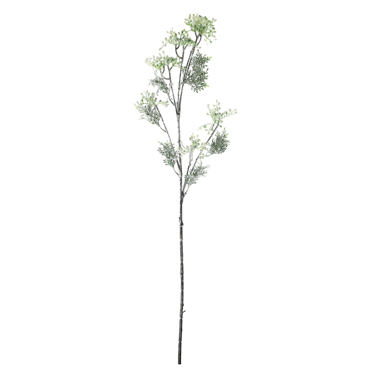 Berry spray with mini leaves - white/green