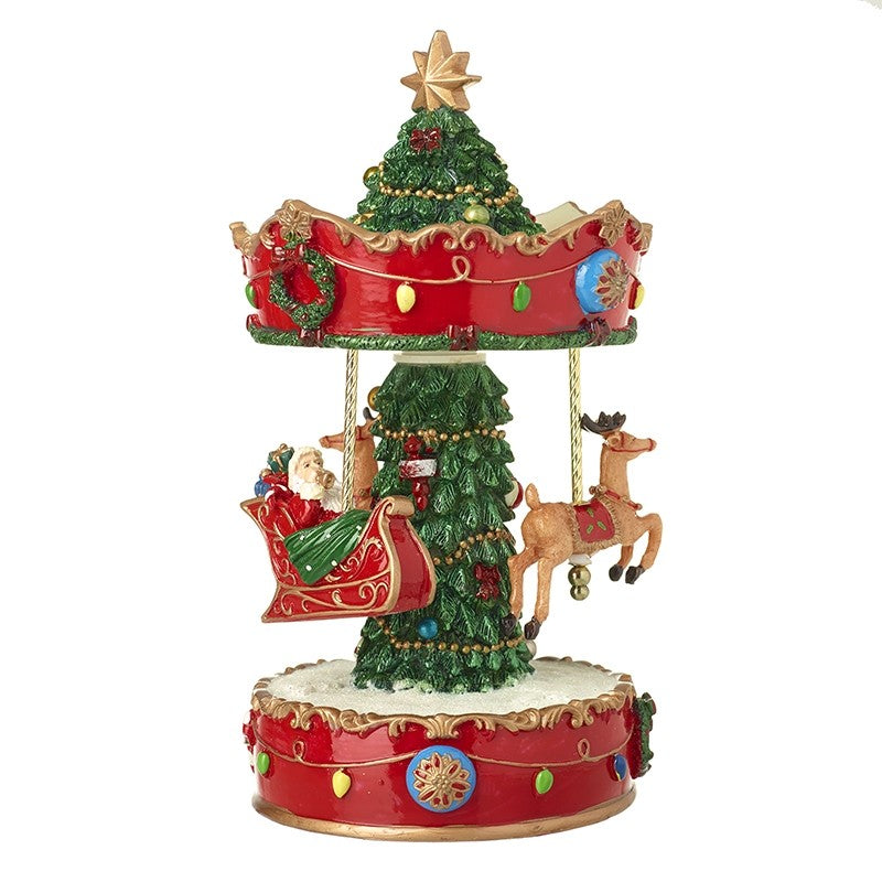 Santa sleigh spinning merry go round
