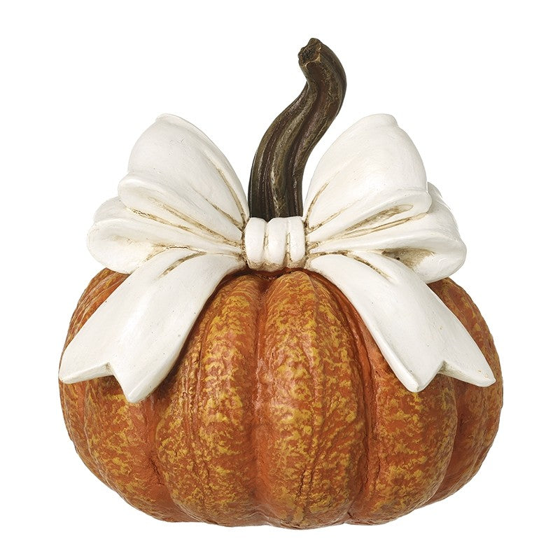 Pumpkin with cream bow