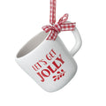'Let's get Jolly' mug hanging decoration