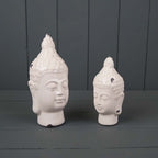 White ceramic buddha head (19cm)