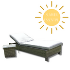 Amalfi sun lounger and side table set