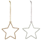 7.5cm diamante star hanging decs