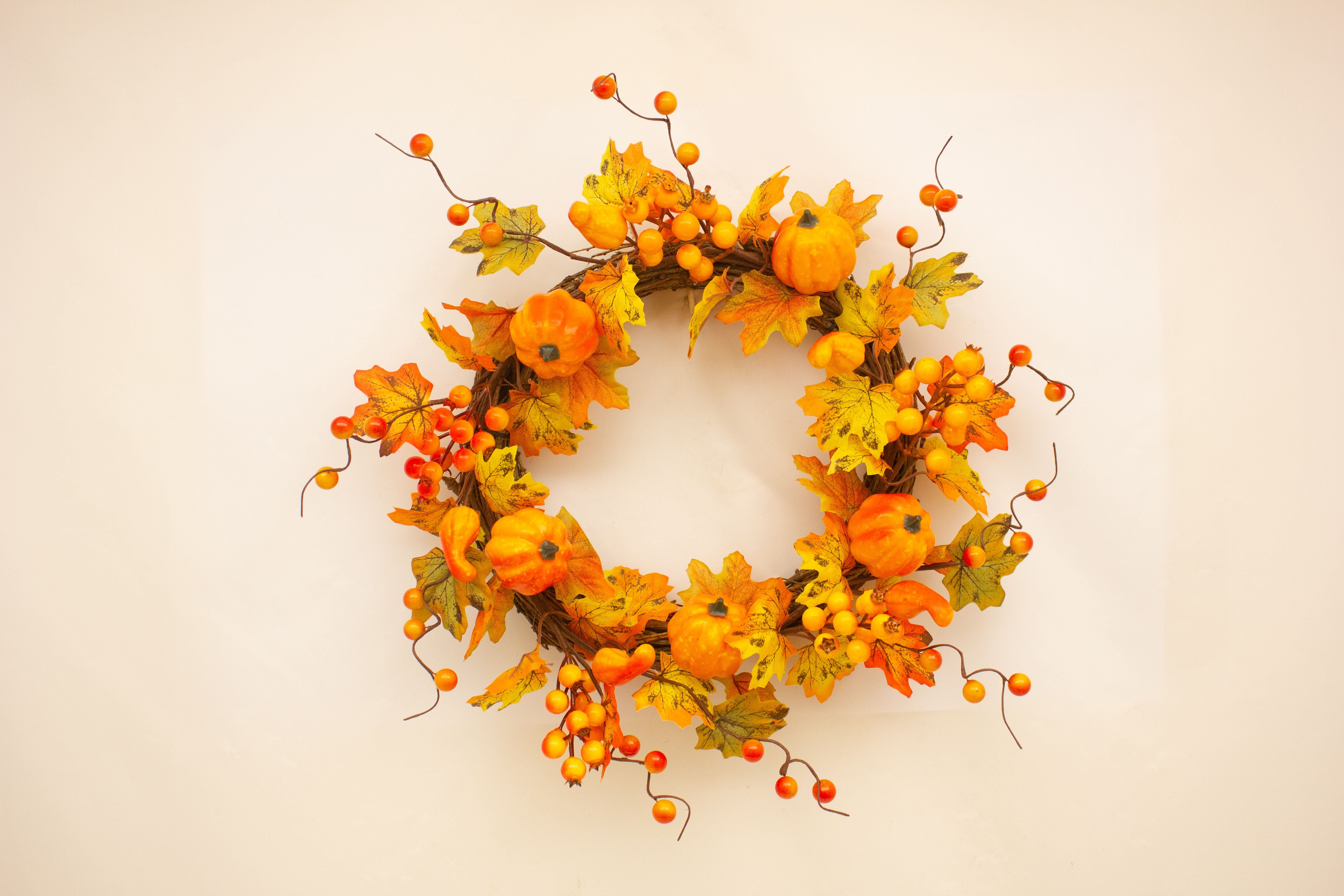 Pumpkin & berry wreath