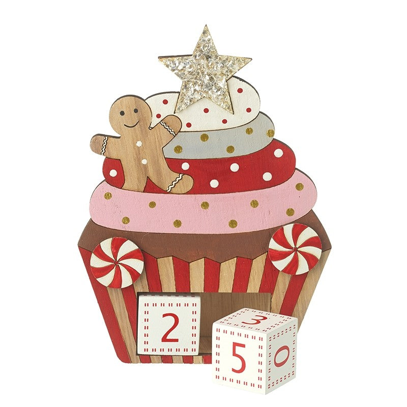 Gingerbread cup cake advent calendar