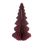 Burgundy paper Christmas tree dec (25cmH)