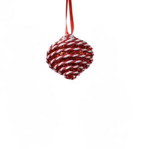 Candy cane foam conical shaped hanging decorations