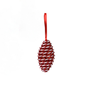 Candy cane foam conical shaped hanging decorations