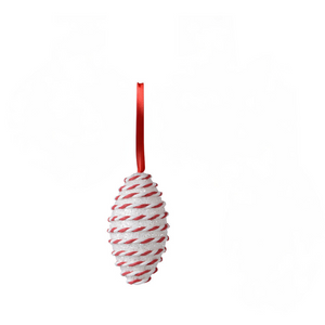 Candy cane foam conical shaped hanging decorations