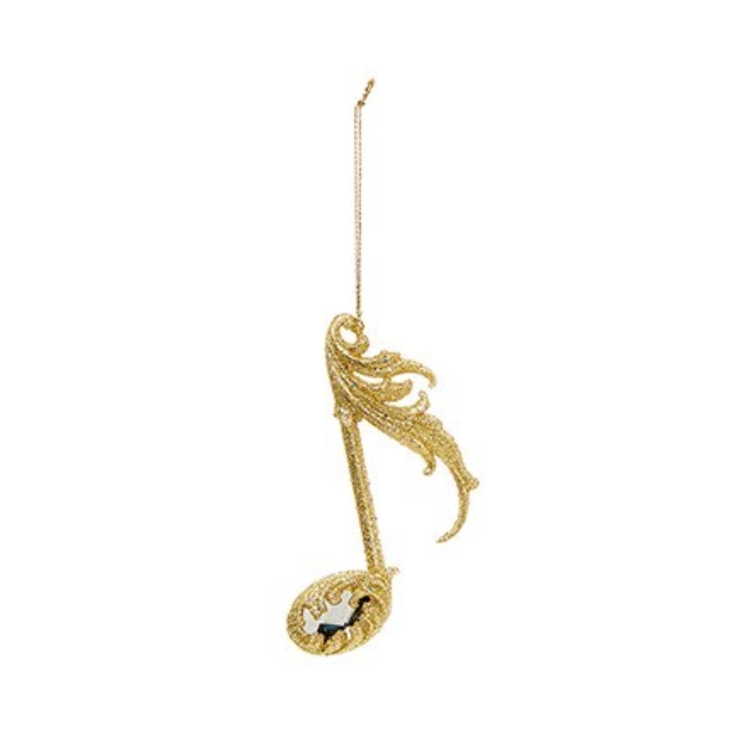 12cm Gold Glitter Music Note