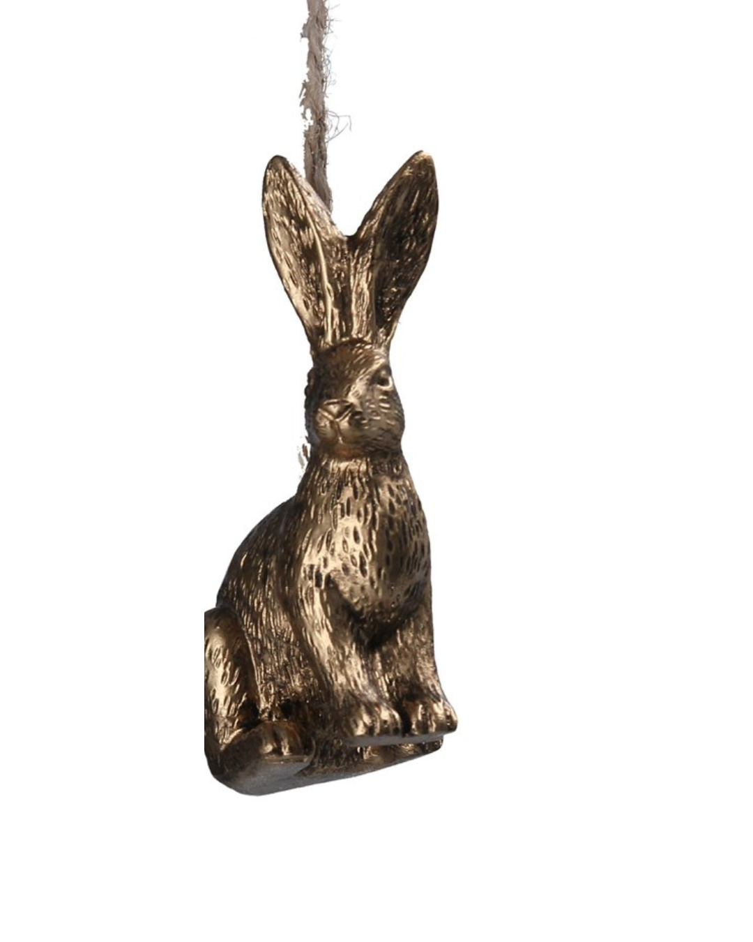 Antique Gold Resin Hare Dec