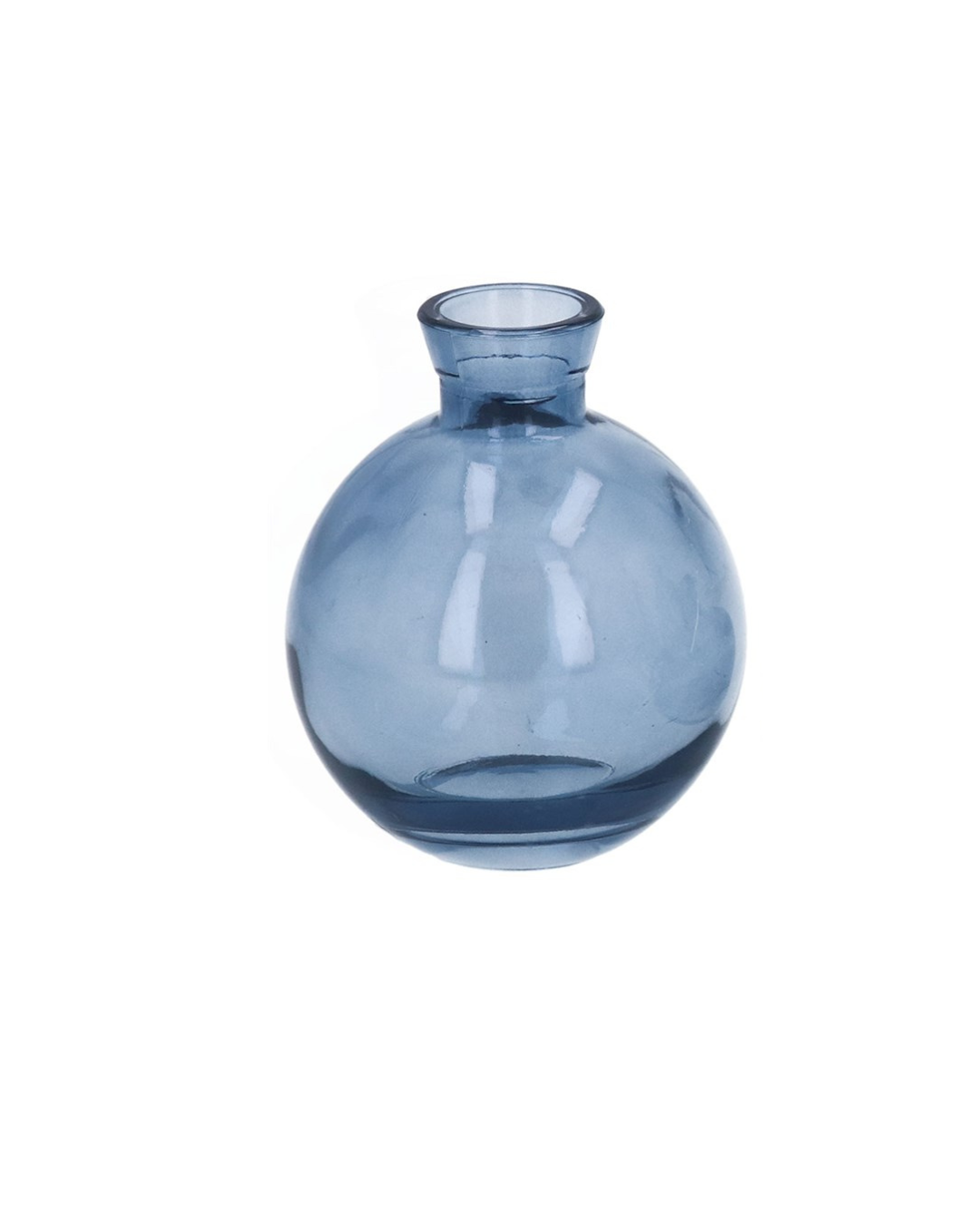 Mini Clear Blue Glass Bud Vase, 3as