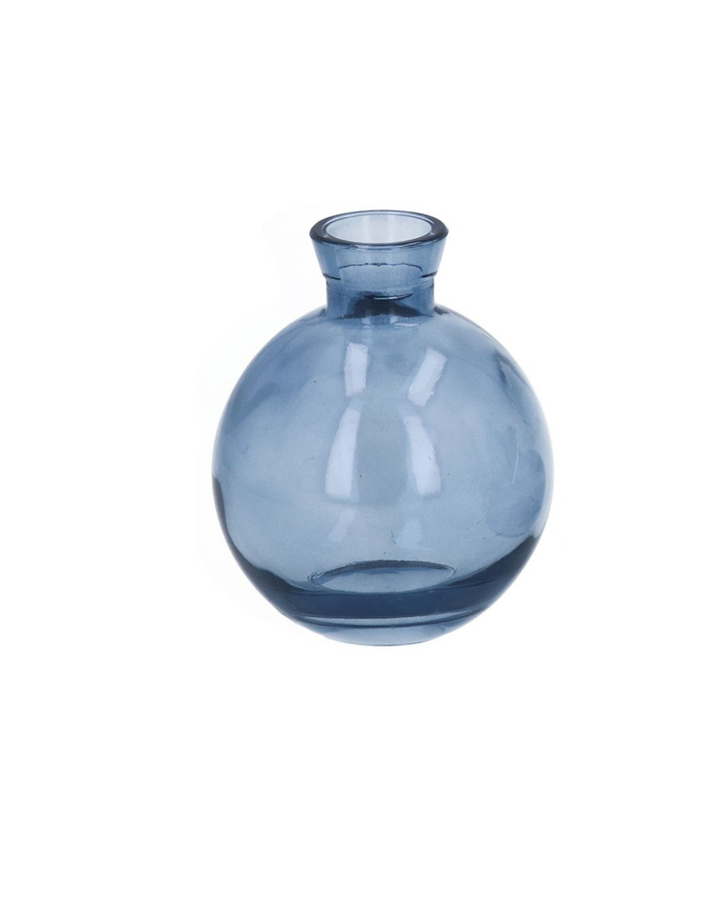 Mini clear blue glass bud vase