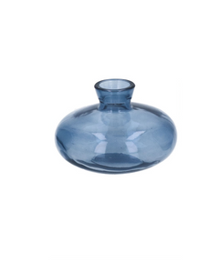 Mini Clear Blue Glass Bud Vase, 3as