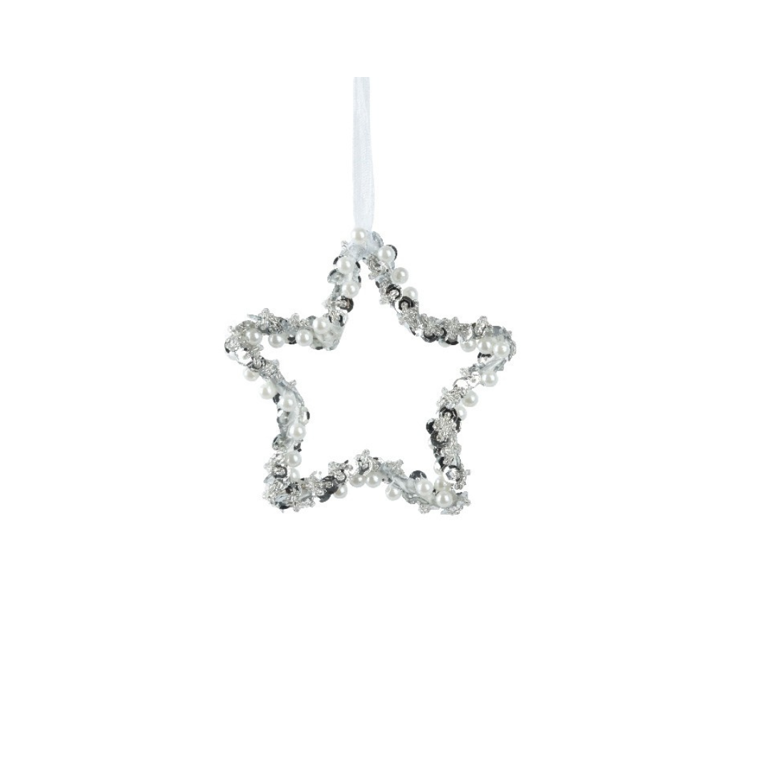 Silver star decoration