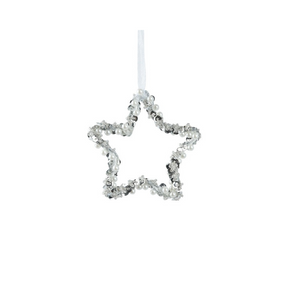 Silver star decoration