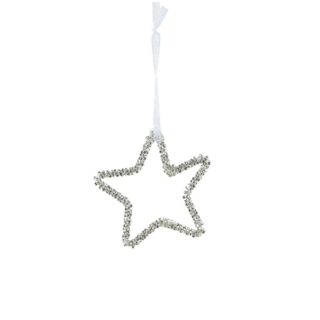 Silver star decoration
