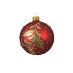 Holly and berries glass bauble pack