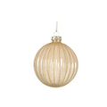 Ribbed baubles with glitter detail
