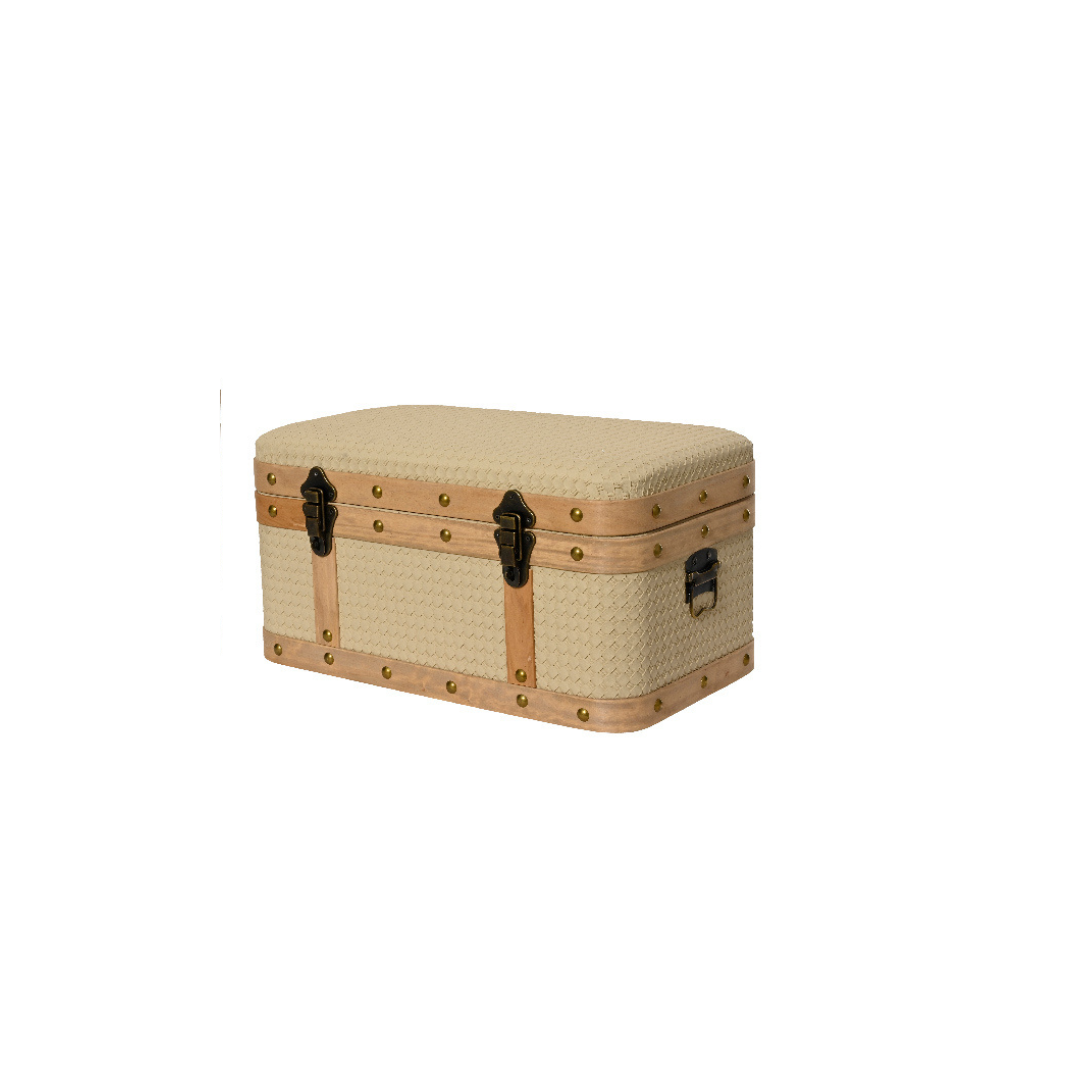 Chests with wooden rim and copper closure