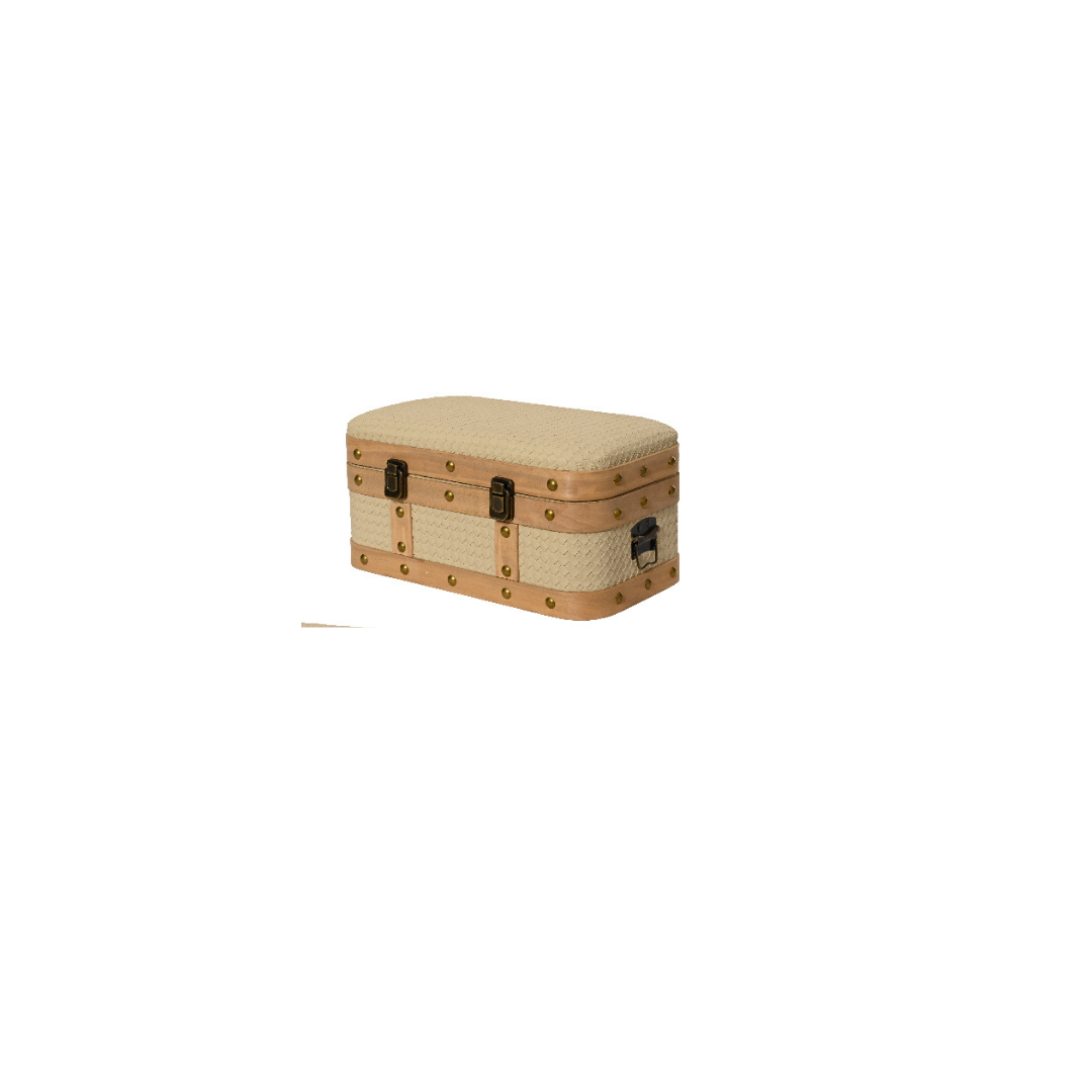 Chests with wooden rim and copper closure