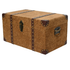 Chests with leather binding and copper closure