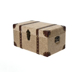 Chests with leather binding and copper closure