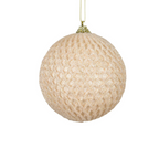 Glitter checked shatterproof bauble (10cm)
