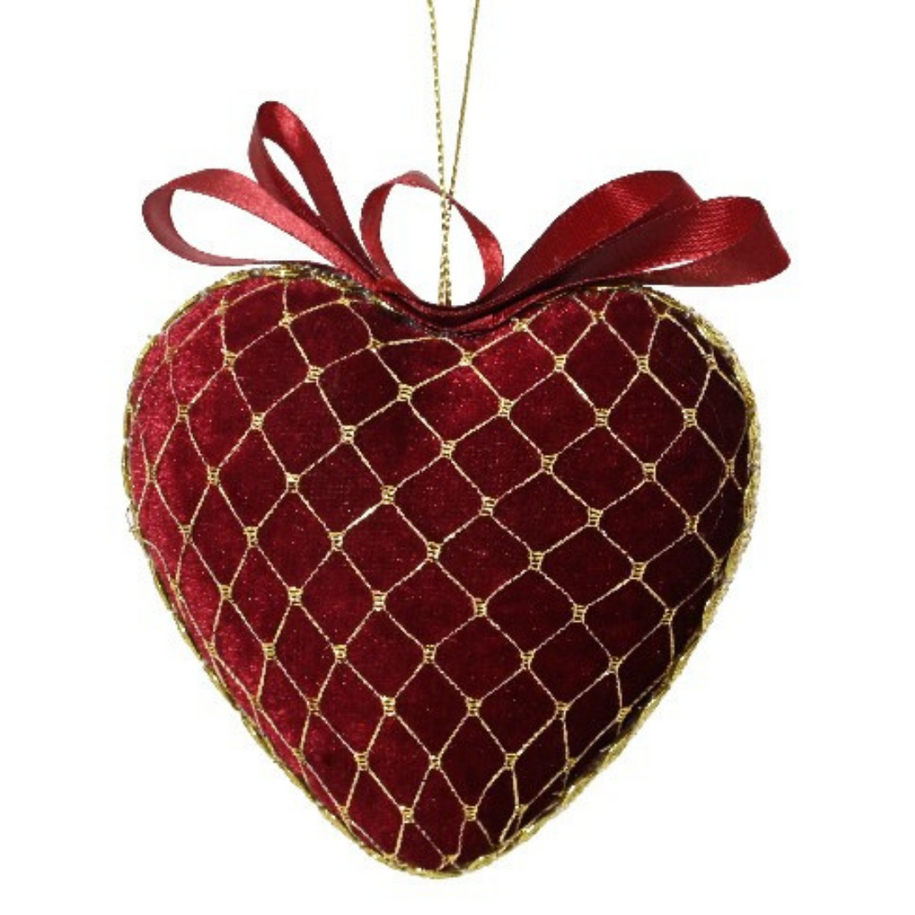 Velvet Hanging Decoration with Lace and Bow