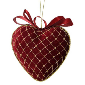 Velvet Hanging Decoration with Lace and Bow