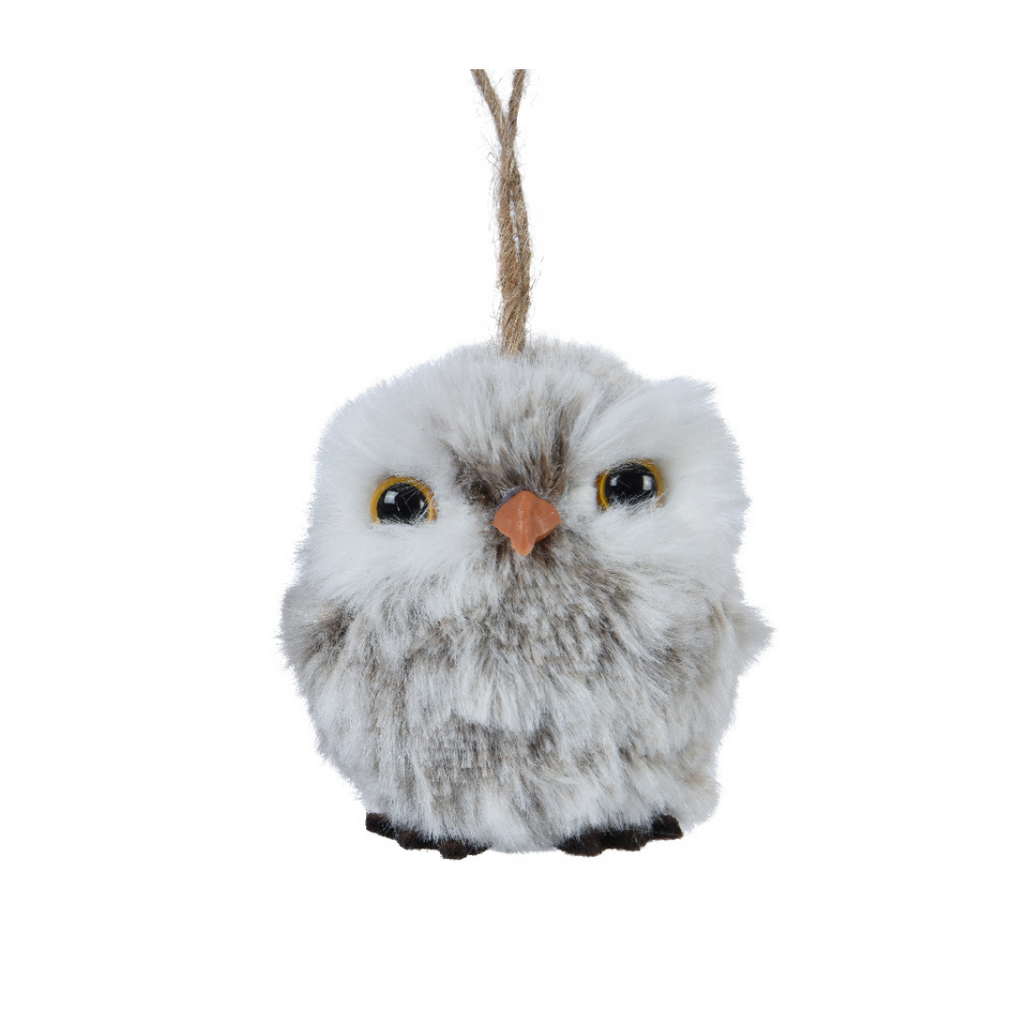Cute grey owl hanging decs