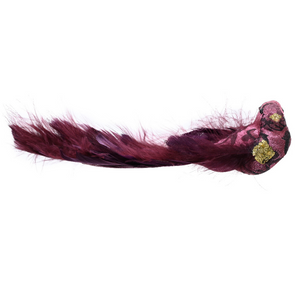Clip on burgundy birds