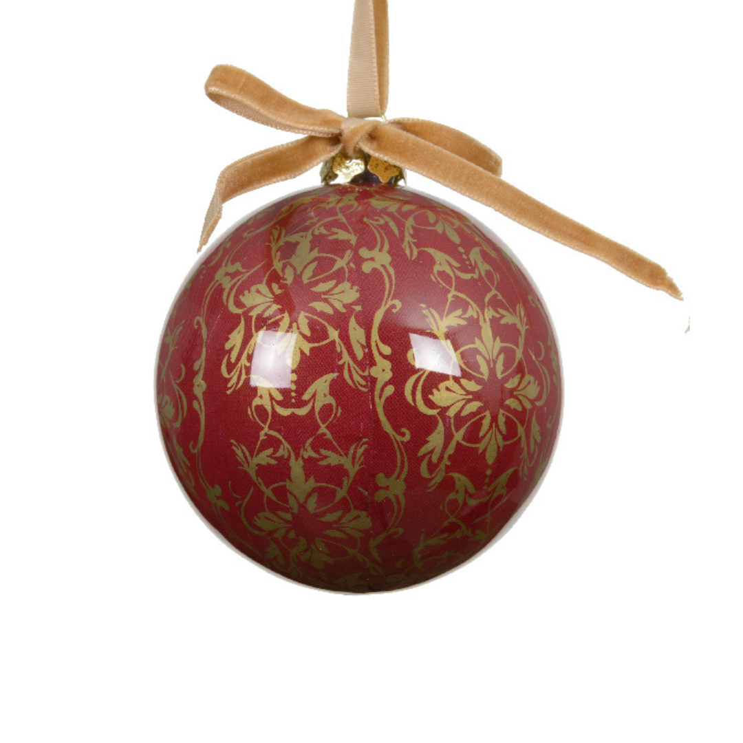 Red and Gold Swirl Foam Bauble