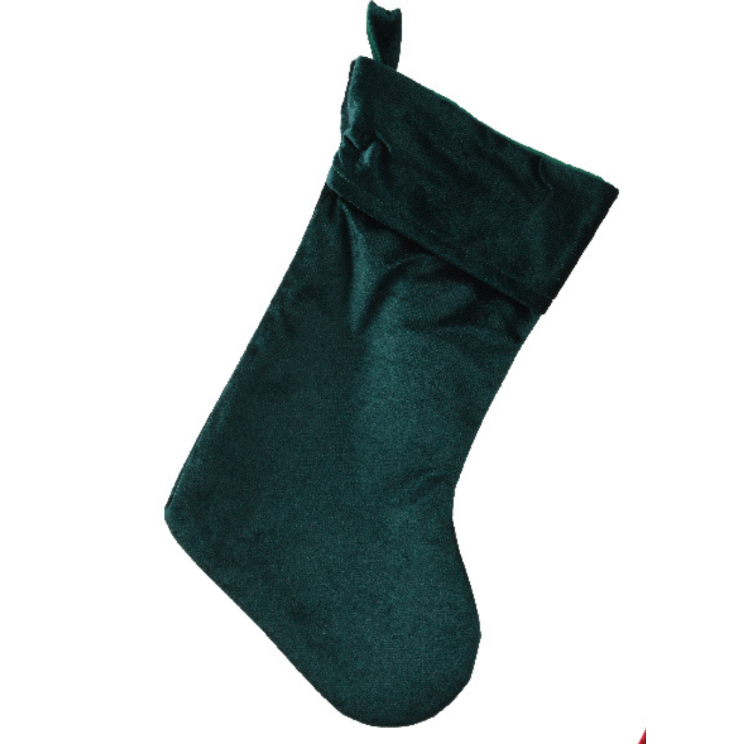 Christmas Velvet Style Stocking 3 ass