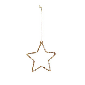 7.5cm diamante star hanging decs