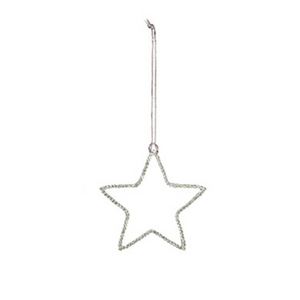 7.5cm diamante star hanging decs